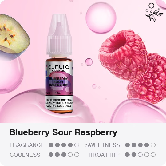 ELFLIQ Blue. Sour Raspberry Nikotinsalz Liquid 20ml/mg